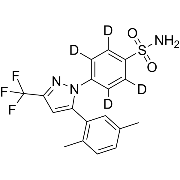 4-(5-(2,5-Dimethylphenyl)-3-(trifluoromethyl)-1H-pyrazol-1-yl)benzenesulfonamide-d4 1346603-87-9